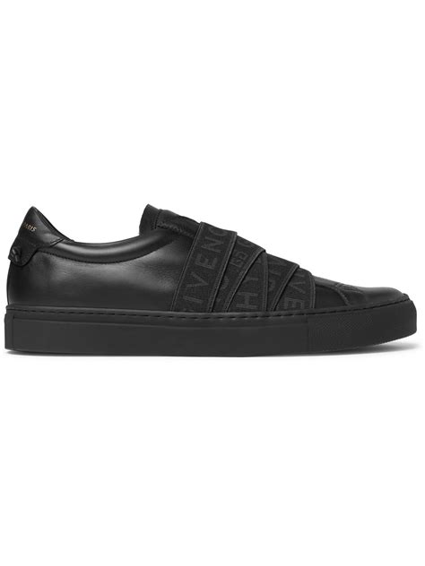 givenchy urban street logo-jacquard leather slip-on|Givenchy shoes for men.